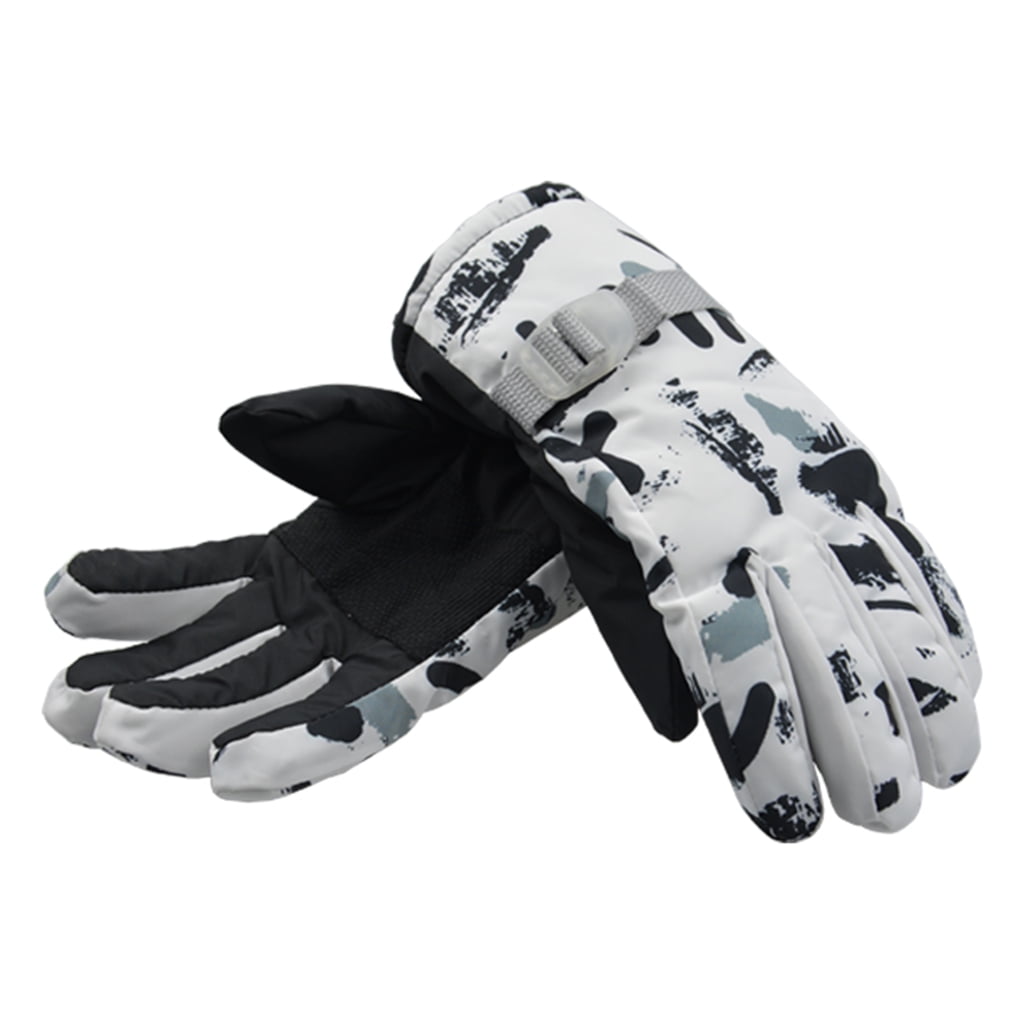 Men Women Couple Waterproof Winter Ski Gloves Cotton Warm Skiing