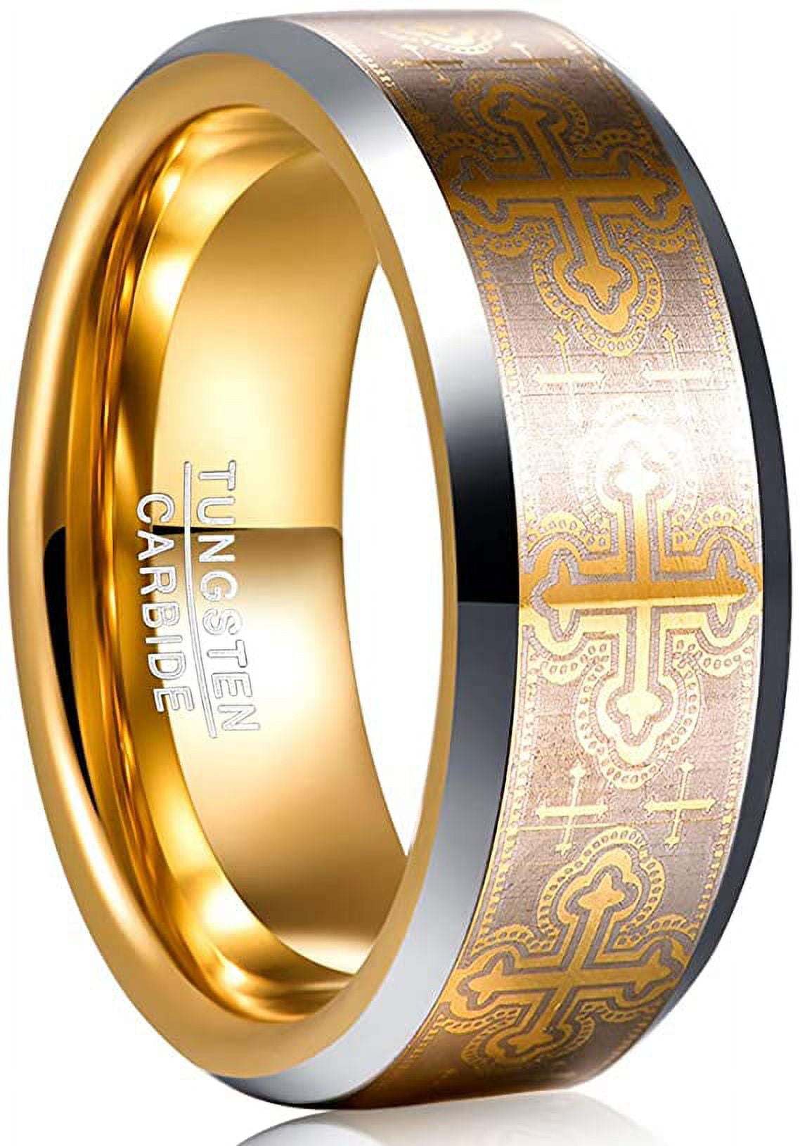 Tungsten gold plated ring deals