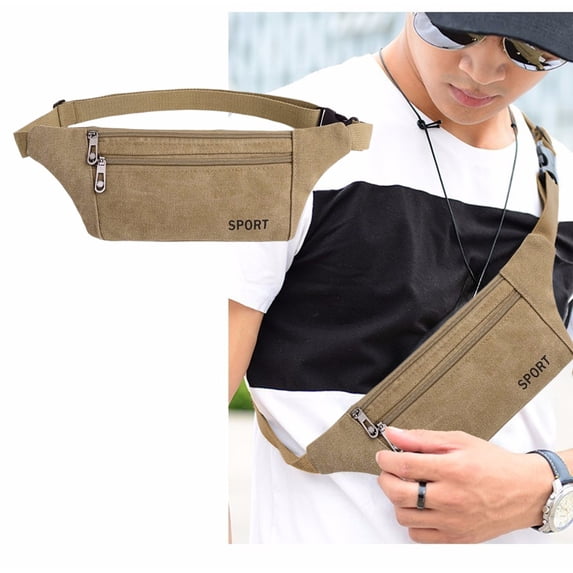 Men Women Crossbody Bag, Lightweight Outdoor Fanny Pack with Large Capacity, Water Resistant Travel Waist Bag for Daily Essentials, Phone Wallet Keys Holder
