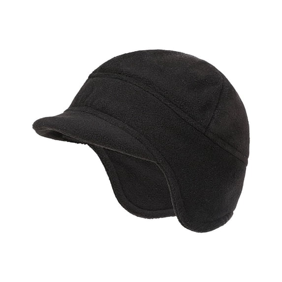 Men Women Cycling Ski Thick Warm Windproof Ear Cover Cap Earmuffs Hat Ear Protector Hat Beanies Hat BLACK