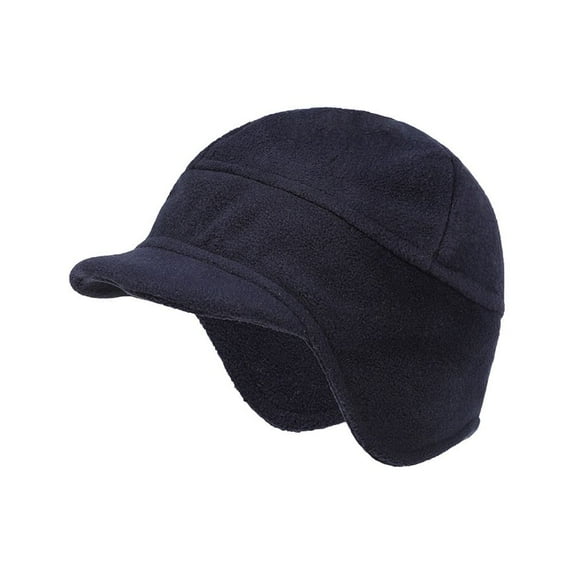 Men Women Cycling Ski Thick Warm Windproof Ear Cover Cap Earmuffs Hat Ear Protector Hat Beanies Hat NAVY BLUE