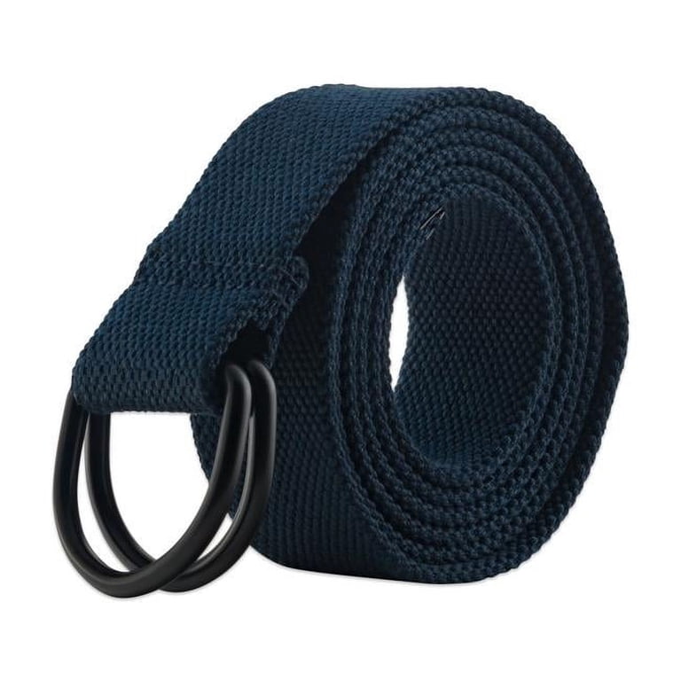 Men & Women D-Ring Canvas Belt, Navy - Medium - Walmart.com display picture 2