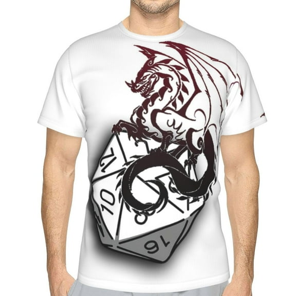 Men Women DND Dungeons And Dragons Shirts Short Sleeve Cosplay Adults Anime T-Shirts Crew Neck 3D Printed Tee Tops