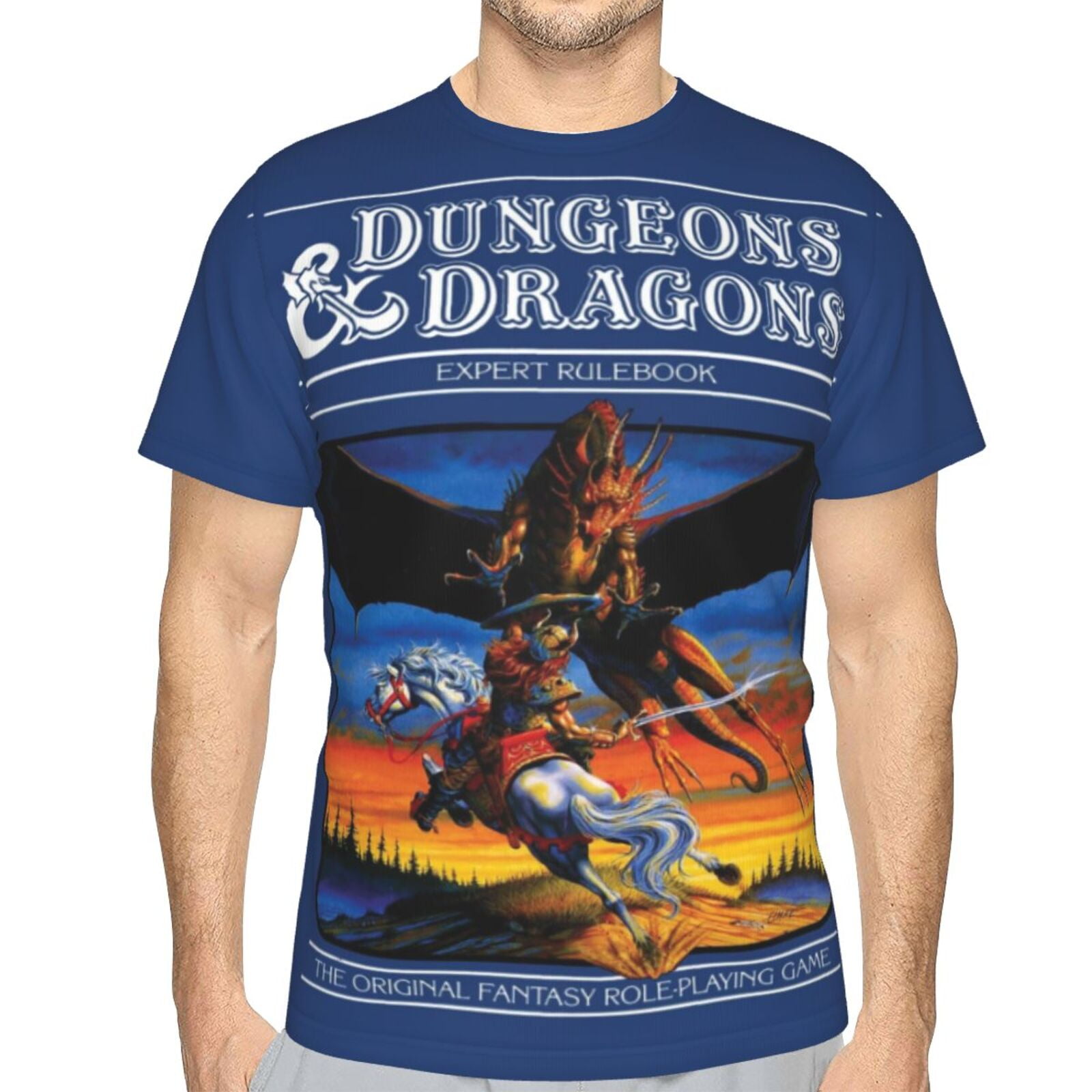 Men Women DND Dungeons And Dragons Shirts Short Sleeve Cosplay Adults Anime TShirts Crew Neck