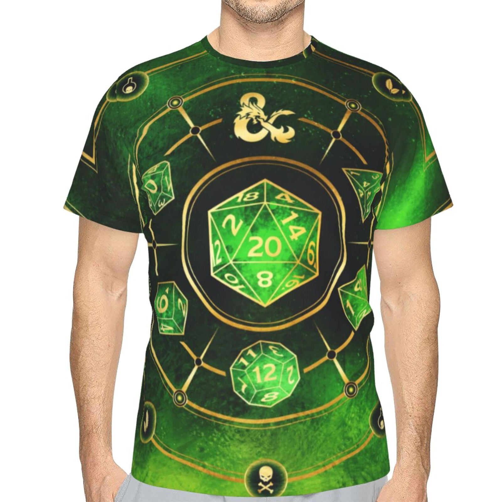 Men Women DND Dungeons And Dragons Shirts Short Sleeve Cosplay Adults Anime TShirts Crew Neck