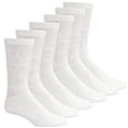 thumbnail image 1 of TZ Promise Men Women Diabetic Crew Socks White -Pack of 12 Pairs,Breathable Cotton,Loose Fitting Design, Comfortable,Non Binding Top,Size 13-15, 1 of 4