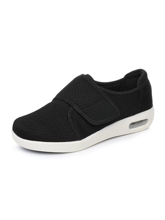 Men & Women Diabetic Shoes Extra Wide Width Adjustable Slip On Walking Sneakers for Swollen Feet Neuropathy Easy On Off Comfort