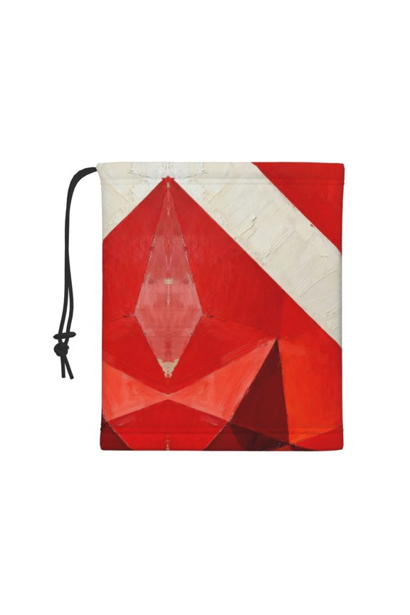 Men Women Diver Down Flag Drawstring Warm Winter Fleece Neck Gaiter Neck Warmer Windproof Face Scarf