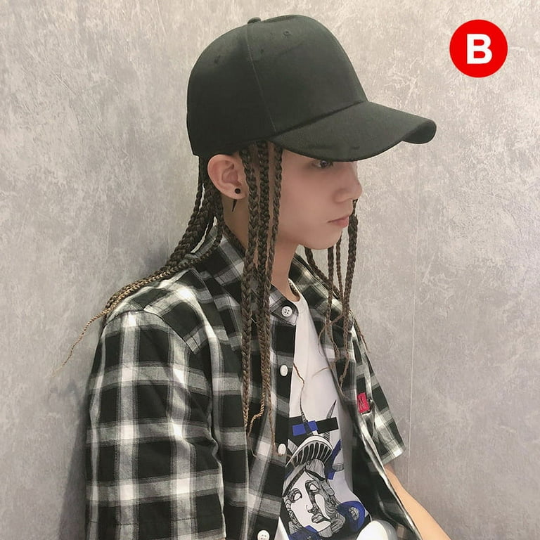 Men Women Dreadlocks Wig Hat Funny Hat with Wig Hairpiece for