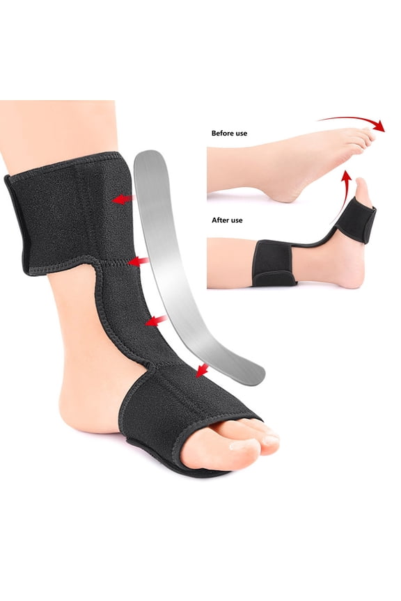 Men Women Drop Foot Brace, Adjustable Foot Drop Braces Help Raise Shoes, Foot Up Splint for Ankle, Improved Walking Gait, Foot& Ankle Brace Support With Aluminum Plate