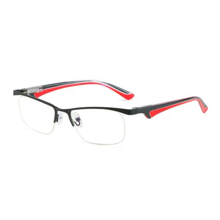 Men Women Elegant Vintage Portable Ultra Light Frame Anti-Blue Light Eyeglasses Reading Glasses RED STRENGTH 100