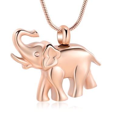 Elephant Cremation Urn Necklace - Memorial Jewelry For Human Or Pet Ashes
