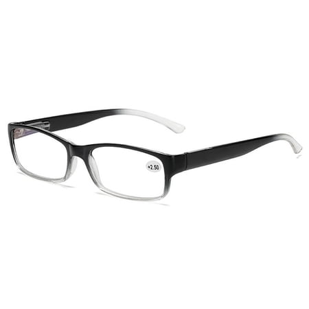 Men Women Eye Protection Portable Elegant Reading Glasses Anti-Blue Light Ultra Light Frame Eyeglasses BLACK STRENGTH 400