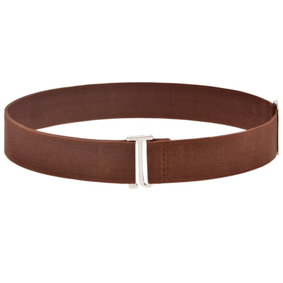 Men Women Fashion Buckle Casual Knitted Pin Canvas Elastic Woven Stretch Braided Belts Elastic Belts Sweater Tuck Band Sweater Band Tuck BROWN