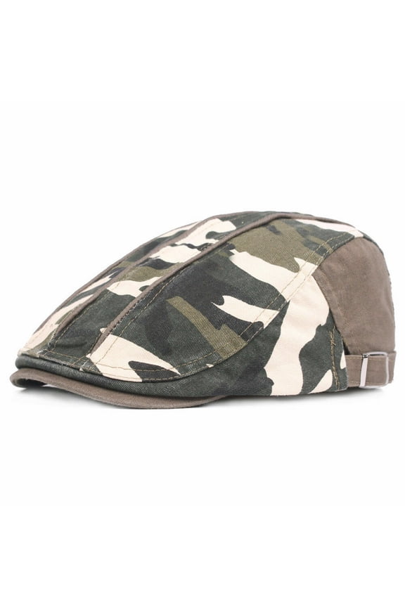 Men Women Fashion Camouflage Pattern Outdoor Sun Driving Cap Adjustable Beret Hat