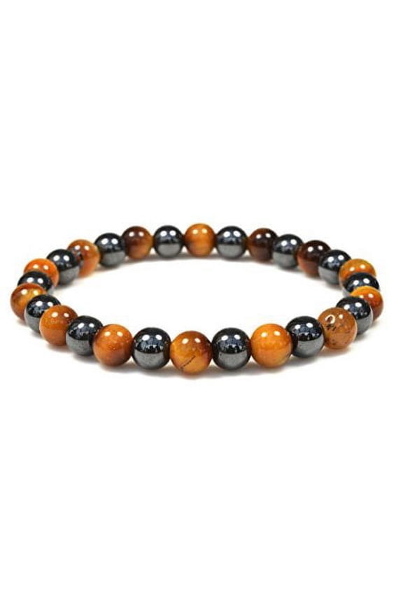 Men Women Fashion Jewelry Hematite Tiger Eyes Stretch Bracelets