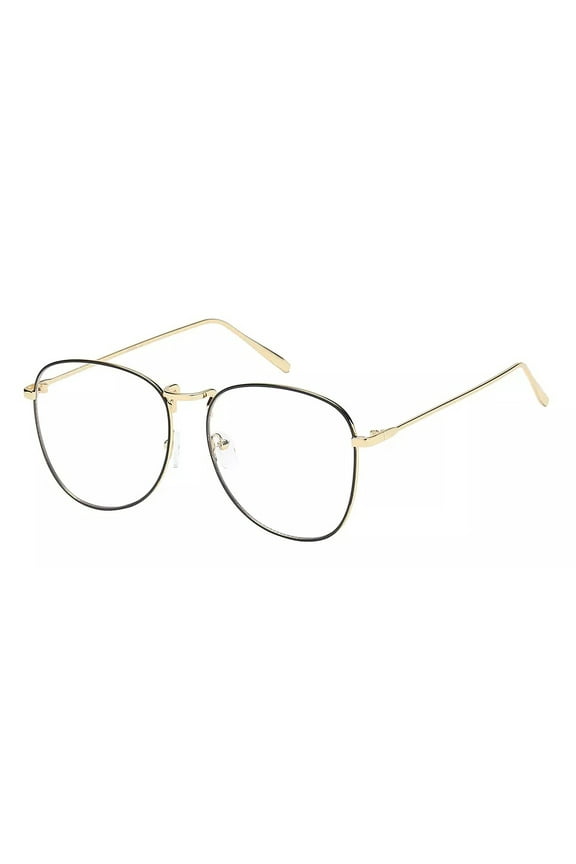 Men Women Fashion Round Clear Lens Eye Glasses Metal Frame Large Geek Big Retro