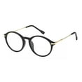 thumbnail image 1 of Men Women Fashion Round Clear Lens Eye Glasses Metal Frame Large Geek Big Retro, 1 of 4