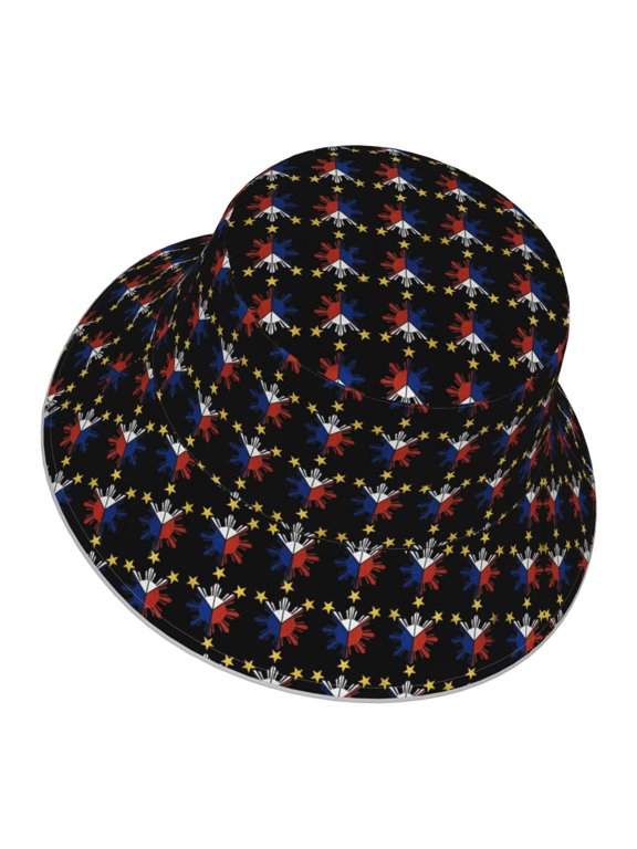 Men Women Filipino Flag Stars And Sun Reflective Bucket Hat Reversible Runner Cap Visor Hat