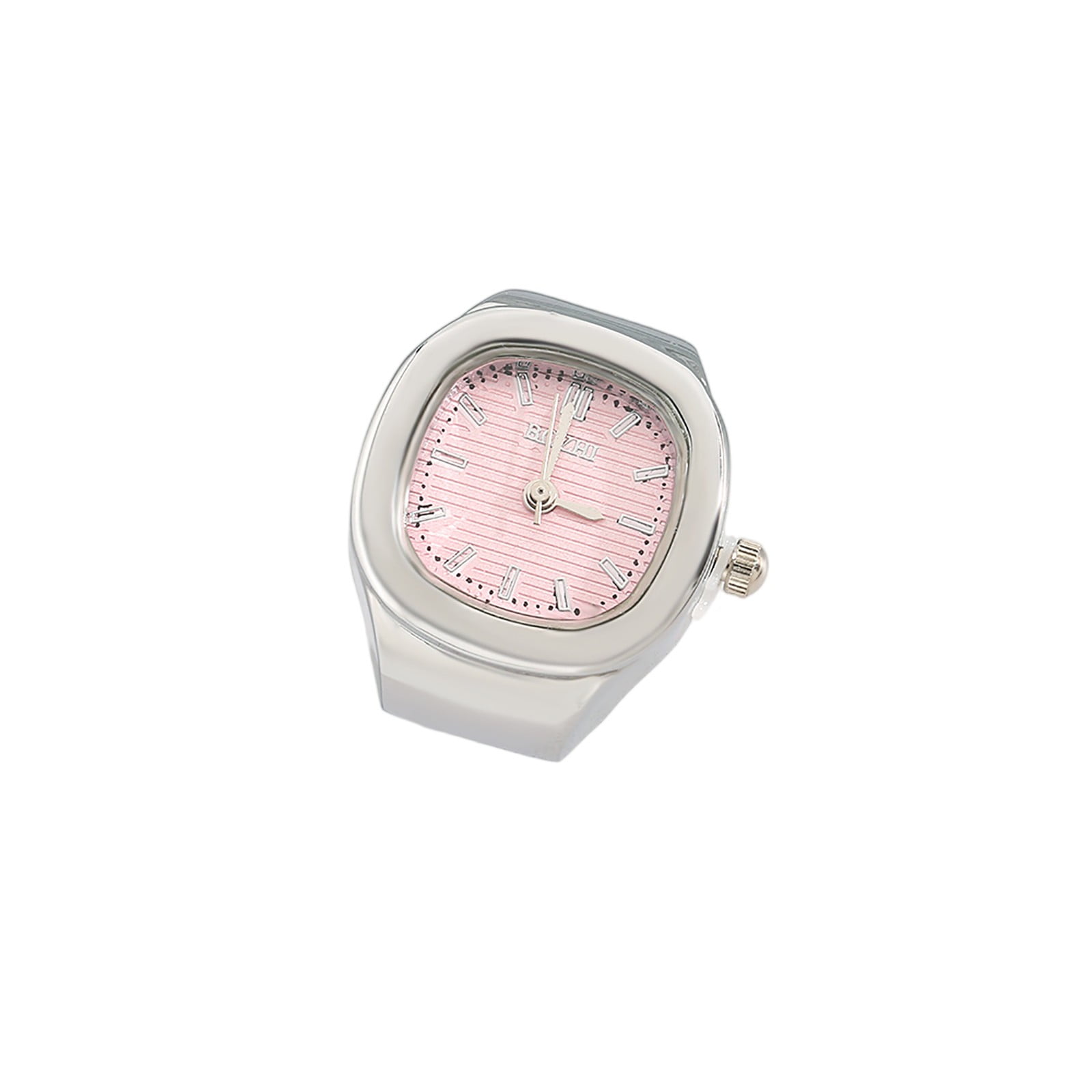 Women Gold Grey Quartz Stretchy Band Elastic Round Simple Dial Finger Ring Watch Amazon.com: JewelryWe Unisex Finger Ring Watch: Retro Gold  main image 2