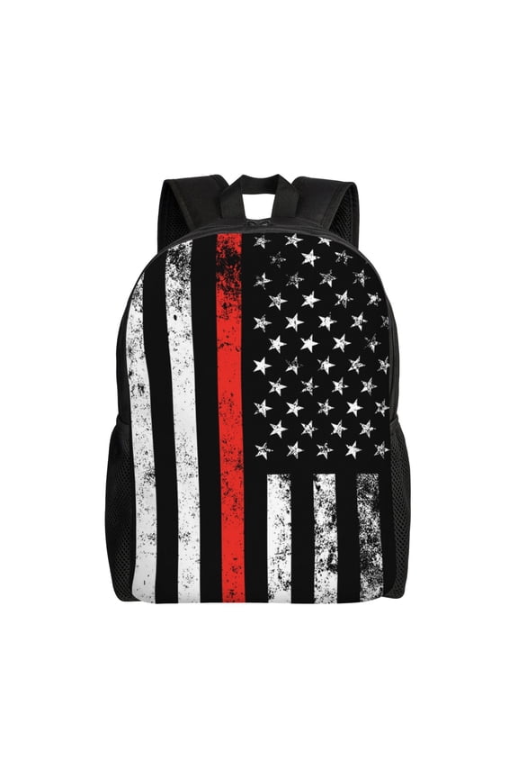 Men Women Firefighter Firefighting Flag Laptop Backpack For Outdoor Camping Travel Daypack Casual Bag
