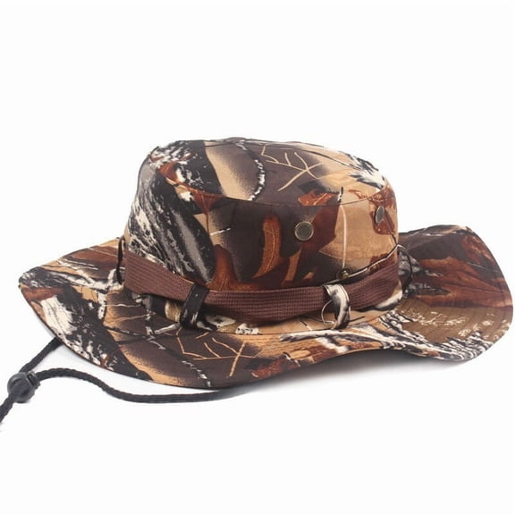 Men Women Fisherman Camouflage Military Bucket Hat Boonie Outdoor Hiking Summer Sun Camo Cap