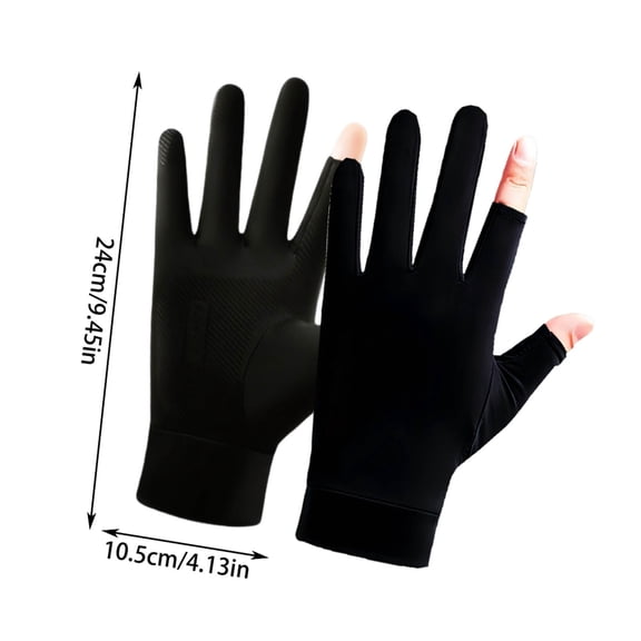 Men and Women Fishing Gloves - Breathable Non-Slip Sun Gloves for Kayaking, Biking, Hiking, Driving, and Outdoor Activities with Screen Touch Control and UPF 50+ Protection