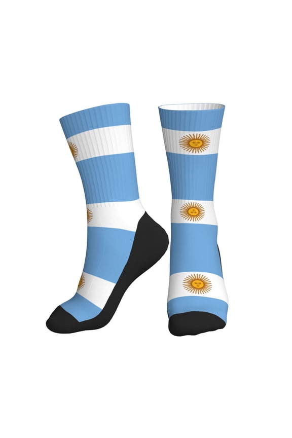 Men Women Flag Of Argentina Novelty Sports Design Casual Dress Socks