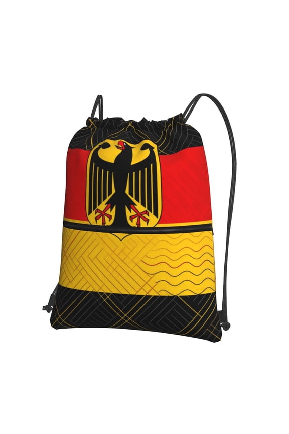 Men Women Flag Of Germany Sport Gym Water Resistant Sackpack Drawstring Backpack Bag