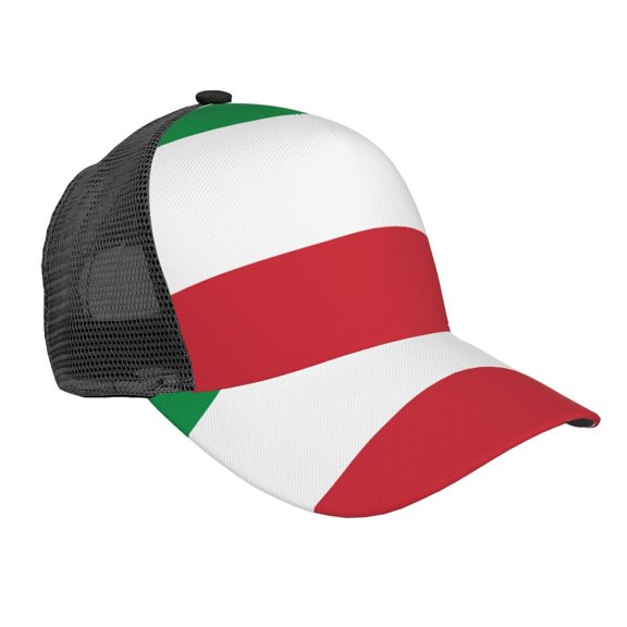 Men Women Flag Of Italy Adjustable Trucker Hat Lightweight Mesh Back Baseball Cap One Size