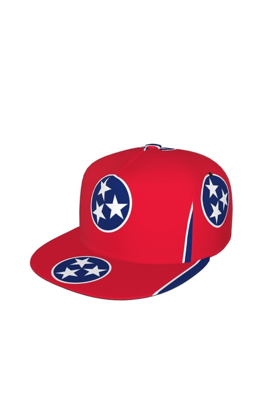 Men Women Flag Of Tennessee Flat Bill Hip Hop Visor Snapback Hat Adjustable Baseball Cap