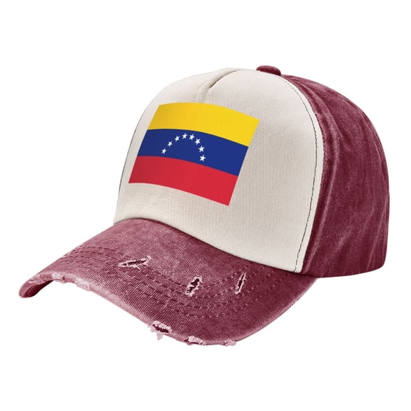 Men Women Flag Of Venezuela Distressed Twill Cotton Baseball Cap Vintage Adjustable Dad Hat