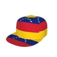thumbnail image 1 of Men Women Flag Of Venezuela Flat Bill Hip Hop Visor Snapback Hat Adjustable Baseball Cap, 1 of 8