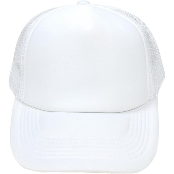 Men Women Foam Trucker Hat Mesh Cap Solid Colors Lightweight with Adjustable Snapback Collection