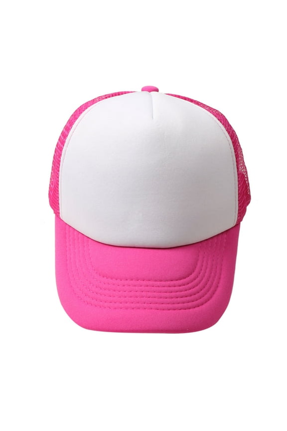 Men Women Foam Trucker Hat Mesh Cap Solid Colors Lightweight with Adjustable Snapback Collection