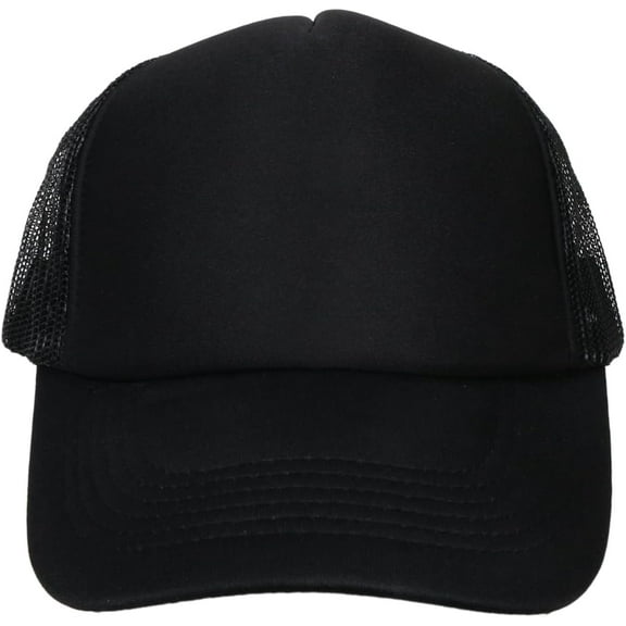 Men Women Foam Trucker Hat Mesh Cap Solid Colors Lightweight with Adjustable Snapback Collection