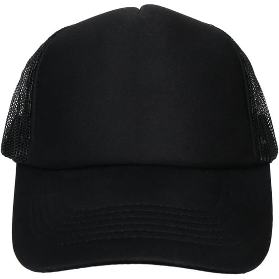 Men Women Foam Trucker Hat Mesh Cap Solid Colors Lightweight with Adjustable Snapback Collection