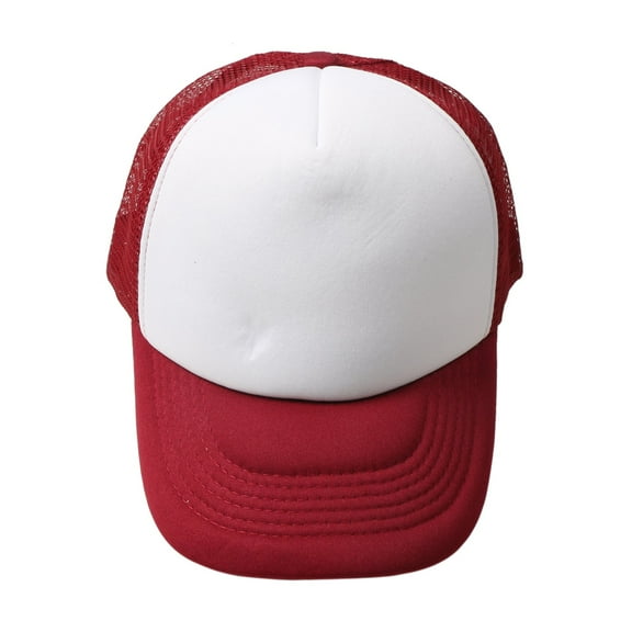 Men Women Foam Trucker Hat Mesh Cap Solid Colors Lightweight with Adjustable Snapback Collection
