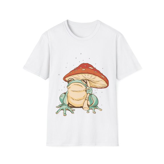Men Women Frog Lovers Mushroom Umbrella Rainy Day TShirt