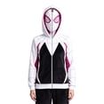 thumbnail image 1 of Men Women Full-Zip Hoodie, Hero Web Print Costume Sweatshirt, Lightweight Cosplay Outfit for Halloween & Theme Events White M, 1 of 3