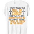 thumbnail image 1 of Men Women Funny Christian Graphic T-Shirt Full Of Christ Mosquito Joke Religious Cross Print Casual Short Sleeve Tee, 1 of 6