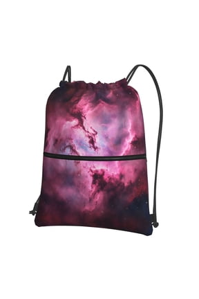 Men Women Galaxy Pattern Sport Gym Water Resistant Sackpack Drawstring Backpack Bag