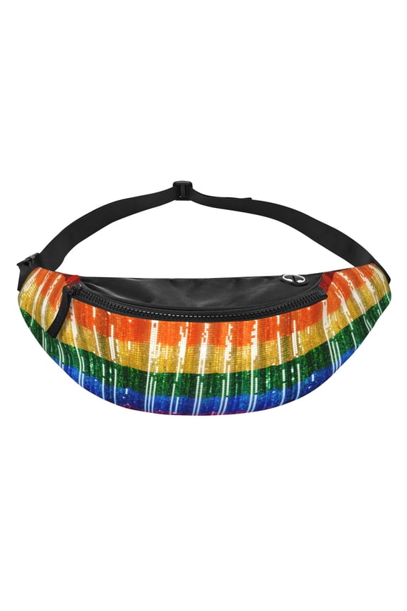 Men Women Gay Pride Rainbow Flag Fanny Pack Crossbody Waist Belt Bag Easy Carry Any Phone Wallet