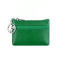 thumbnail image 1 of Men Women Genuine Leather Card Coin Key Holder Zip Wallet Pouch Bag Purse, 1 of 5