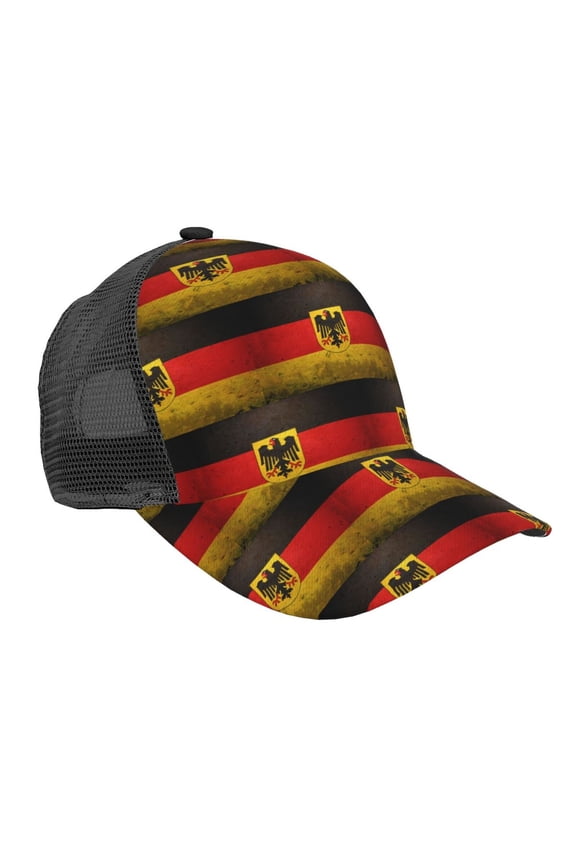 Men Women German Eagle Flag Adjustable Trucker Hat Lightweight Mesh Back Baseball Cap One Size