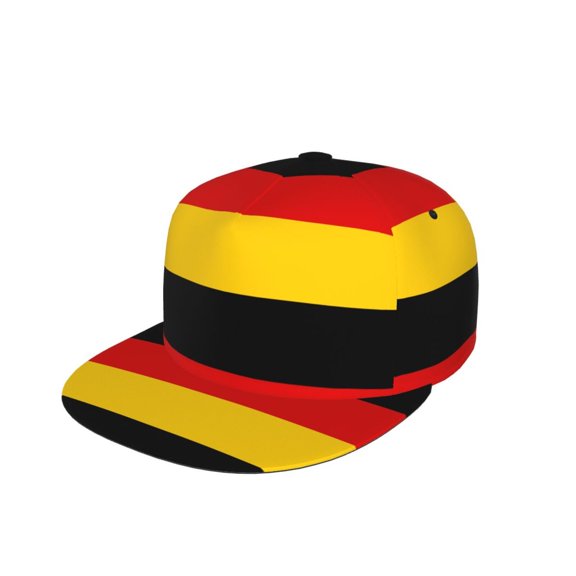 Men Women German Flag Flat Bill Hip Hop Visor Snapback Hat Adjustable Baseball Cap
