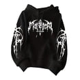 thumbnail image 1 of Men Women Gothic Hoodie Y2K Aesthetic Graphic Oversized Pullover Hooded Sweatshirt Hip Hop Grunge Alt Streetwear, 1 of 5