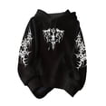 thumbnail image 1 of Men Women Gothic Hoodie Y2K Aesthetic Graphic Oversized Pullover Hooded Sweatshirt Hip Hop Grunge Alt Streetwear, 1 of 5