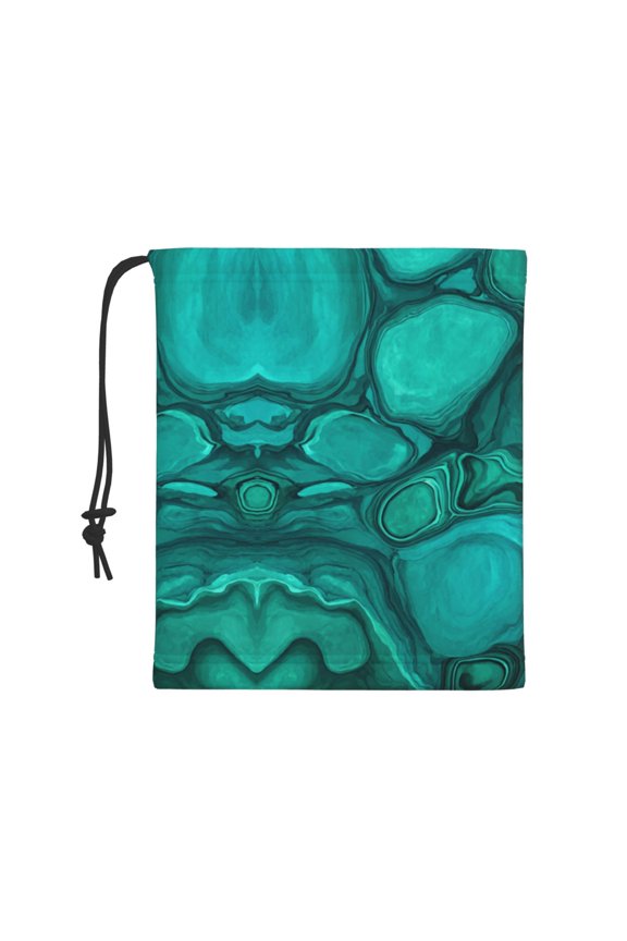 Men Women Green Trippies Pattern Neck Gaiter Winter Fleece Neck Scarf Thermal Face Scarf With Drawstring