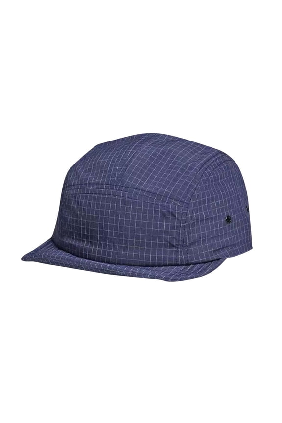 Men and Women Grid Texture UPF50+ Camp Hat, 99% UV Block Quick Dry Lightweight Short Brim Baseball Cap, Adjustable Breathable Sun Hat for Hiking Camping Fishing Travel Men Women
